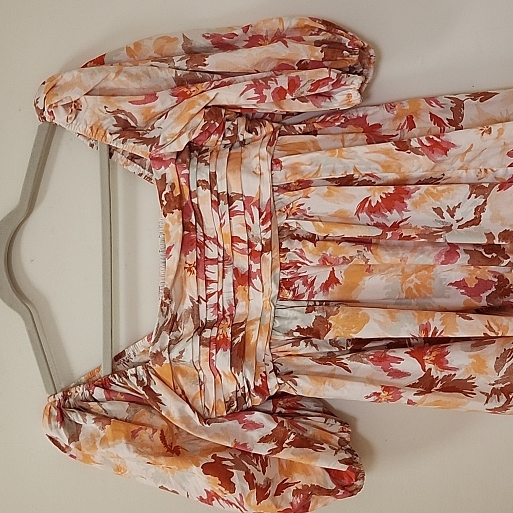 Abercrombie and Fitch Baby Doll Floral Puff Sleeve Mini Dress Size SP - Picture 4 of 16